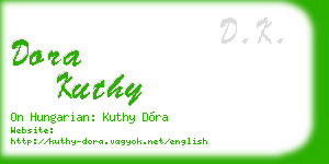 dora kuthy business card